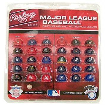 Major League Baseball Helmet Standings Board Clear