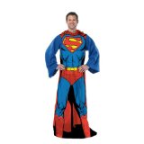 The Northwest Company 48-Inch by 71-Inch Adult Comfy Throw with Sleeves Being Superman Design