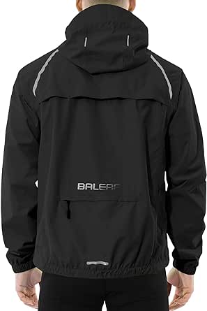 BALEAF Veste Cyclisme Homme Imperméable Coupe Vent Running Veste VTT Homme Veste Velo Homme Hiver Coupe-Vent pour Running, Excercice, Velo, VTT