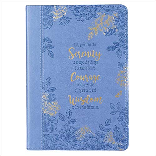 Journal: Serenity Prayer in Blue LuxLeather