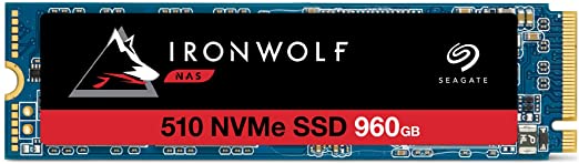 Seagate IronWolf 510 960GB NAS SSD Internal Solid State Drive – M.2 PCIe for Multibay RAID System Network Attached Storage, 3 Year Data Recovery (ZP960NM30011)