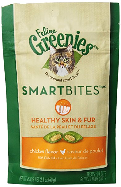 FELINE GREENIES 6-Pack Feline Smart Bites Treat, 2.1-Ounce