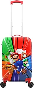 Bioworld Super Mario Bros Character Group Art 20” Rolling Luggage