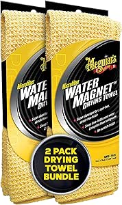 Meguiar's Water Magnet Microfiber Drying Towel - Premium Car Drying Towel That's Super Plush, Water Absorbent & Scratch-Free - 2 Pack