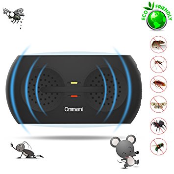 Ultrasonic Pest Repeller, Insect Repeller Electronic Plug in Pest Repellent Control with On/Off Night Light Human Pet Safe, Mouse Repeller Pest Reject for Rodent Bug Roach Fly Mosquito Flea Spider