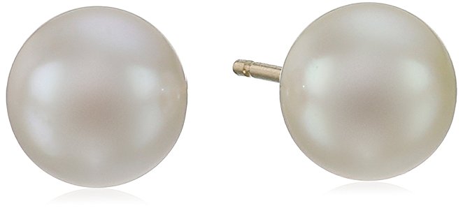 14k Yellow Gold Akoya Cultured Pearl Stud Earrings (6.5-7mm)