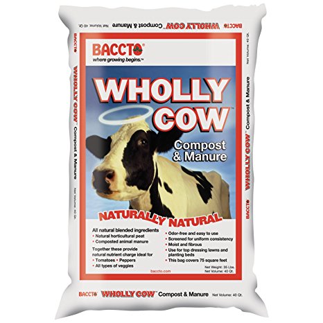 Michigan Peat 1640 Wholly Cow Compost and Manure, 40-Quart