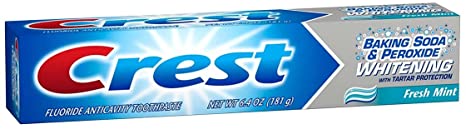 Crest Baking Soda & Peroxide Fluoride Toothpaste Whitening Fresh Mint 6.40 oz (Value Pack of 3)