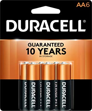 Duracell - CopperTop AA Alkaline Batteries - long lasting, all-purpose Double A battery for household and business - 6 count