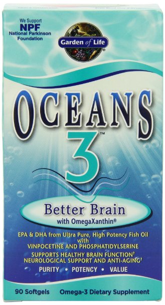 Garden of Life Oceans 3 Better Brain, 90 Soft Gels