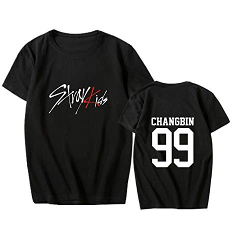 Qaedtls Kpop Stray Kids Shirt Woojin Hyunjin Felix ChangBin Jisung T-Shirt Tee