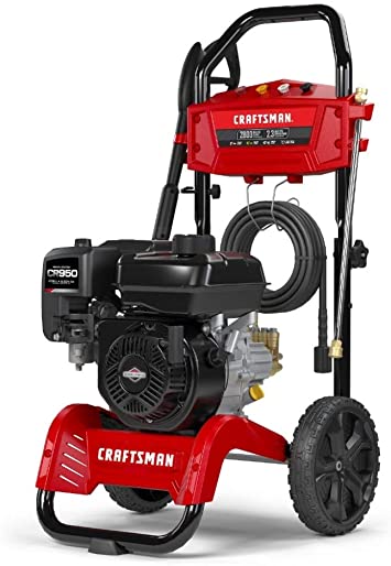 Craftsman 2800 MAX PSI at 2.3 MAX GPM Gas Pressure Washer with Hose, Wand, and Spray Nozzles