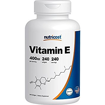 Nutricost Vitamin E 400 IU, 240 Soft Gel Capsules