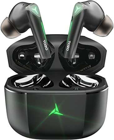 TOZO G1 Wireless Earbuds Bluetooth Gaming Headphones with Microphone High Sensitivity in- Ear Headset with Game/Music Mode Breathing Light and 45ms Ultra Low-Latency Specially Designed for Gaming