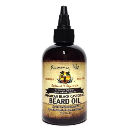 Sunny Isle Jamaican Black Castor Beard Oil, 4 Ounce