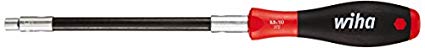 Wiha 37236 Long Flexible Shaft Nut Driver with SoftFinish Handle, Metric, 5.5 x 150mm