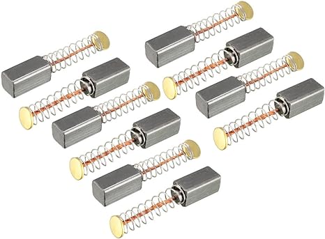 uxcell 10Pcs Carbon Brushes,for Electric Motor,10mmx5mmx5mm,Power Tool,Replacement Repair Part