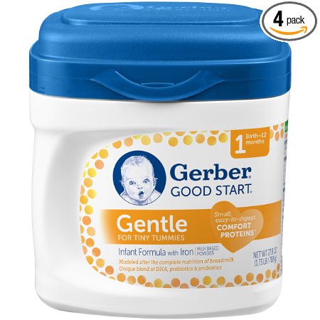 Gerber Good Start Gentle Non-GMO Powder Infant Formula Stage 1 278 oz Pack of 4