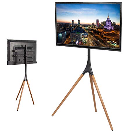 VIVO Artistic Easel Studio TV Display Stand | Adjustable TV Mount with Swivel and Tripod Base for Screens up to 65” (STAND-TV65A)