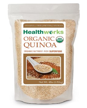 Organic Quinoa 4lbs 100 USDA Certified White Whole Grain Quinoa by Healthworks