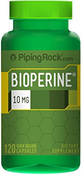 Bioperine 10 mg Nutrient Absorption Enhancer 120 Capsules