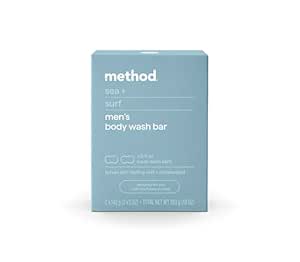 Method Bar Soap, Sea   Surf, Plastic Free, 2 bars, 5oz each