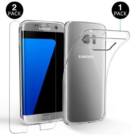 Samsung Galaxy S7 Screen Protector, BOEN 2-Pack 0.26mm 9H Tempered Glass Screen Protector for Samsung Galaxy S7 (Lifetime Warranty),free Samsung Galaxy S7 case included