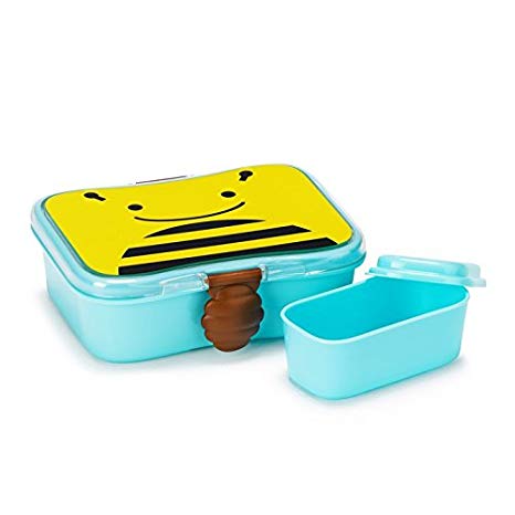 Skip Hop Baby Zoo Little Kid and Toddler Mealtime Lunch Kit Feeding Set, Multi, Brooklyn Bee