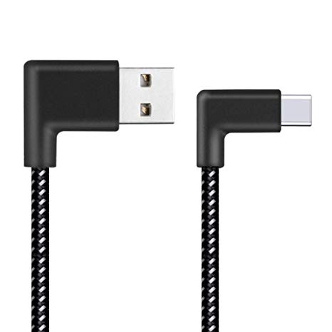 Odeer Right Angle USB-C Type C Data&Sync Faster Charger Cable For Samsung Galaxy S8 (A=0.2 m)