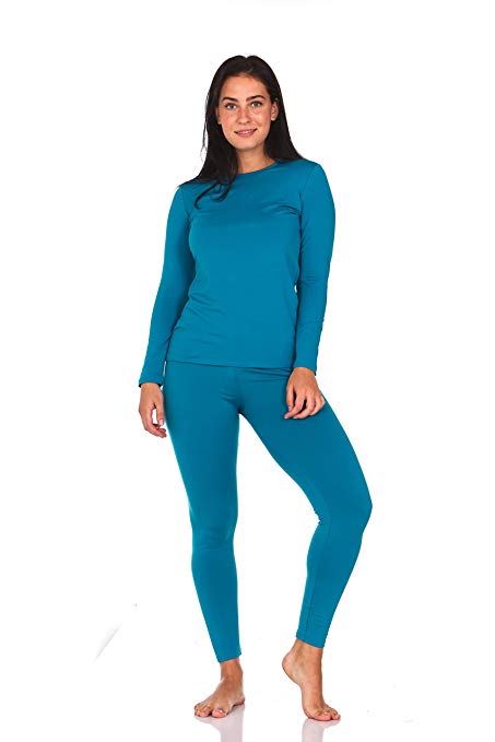 Women's Ultra Soft Thermal Underwear Long Johns Set with Fleece Lined