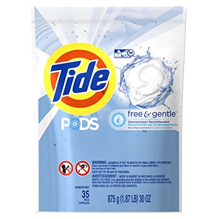 Tide PODS Free & Gentle HE Turbo Laundry Detergent Pacs 35-load Bag