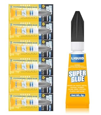 Super Glue Quick Set, 6-Pack of 3g Single-Use Tubes, Multi-Surface Adhesive for Plastics, Metal, Leather, Ceramics & More, Ultra Strong & Fast-Drying