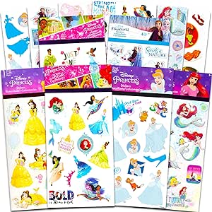 Disney Princess Ultimate Sticker Set - Bundle with Over 200 Disney Princess Stickers Featuring Frozen, Cinderella, Ariel, and More | Disney Princess Party Favors for Girls