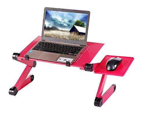 Beebay Laptop Stand with Big Cooling Fan,Adjustable Desk for Bed,Sofa,Portable Cozy Desk at Home