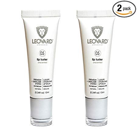 Luxury Lip Luster (2 Pack)   Hyaluronic Acid Lip Balm for Smoother and Softer Lips. Moisturize, Soothe and Hydrate Dry, Cracked Lips – Natural & Organic Lip Balm/Serum for Men & Women (Unscented).