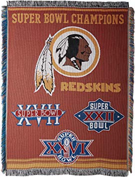 Officially Licensed NFL "Commemorative" Woven Tapestry Throw Blanket, 48" x 60", Multi Color