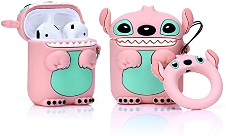 ZAHIUS Airpods Silicone Case Cool Cover Compatible for Apple Airpods 1&2 [Cartoon Series][Designed for Kids Girl and Boys] (Angle)