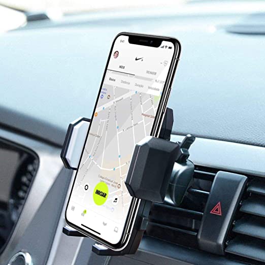 Phone Holder for Car, Amoner U Car Phone Mount Universal Air Vent Cell Phone Holder Mount for Car Adjustable Car Phone Clip Holder Compatible with iOS Android Smartphones and GPS Devices Black