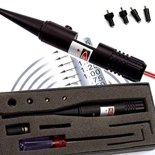 Feyachi BoreSighter Bore Sight kit for 0.22 to 0.50 Caliber Rifles Handgun Red Laser