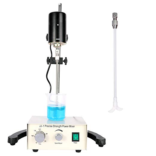 CO-Z Electric Overhead Stirrer Mixer, Height-Adjustable Electric Overhead Mixer0-3000 RPM, 100W, 0-120 Minutes for Lab Mechanical Mixer.