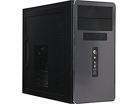 ROSEWILL Micro ATX Mini Tower Computer Case with PSU, steel computer case   400w power supply, Front I/O: 2x USB 3.0 and Audio In/Out and 90mm rear case fan (R521-M)