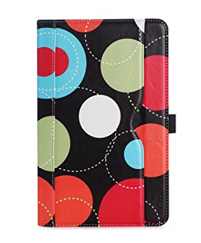 ProCase Samsung Galaxy Tab A 10.1 Case - Stand Folio Case Cover for Galaxy Tab A 10.1 Inch Tablet SM-T580 T585, with Multiple Viewing Angles, Document Card Pocket - Circles