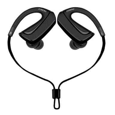 FIIL Wireless Bluetooth Headphones Stereo Sport Water-Resistant Sweatproof EarphoneHook Designed Secure Fit for Running Gym Exercise Headsets Black