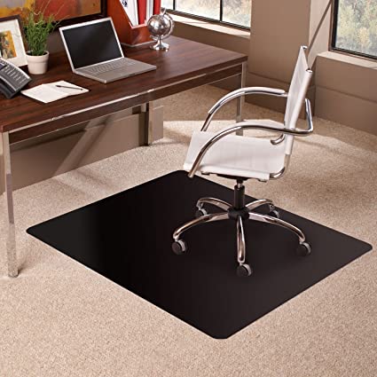 ES Robbins Carpet Chair Mat, 36" x 48", Black