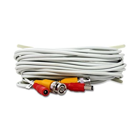 Cables Direct Online- LOT OF 2x WHITE 10 ft PREMIUM QUALITY PRE-MADE SECURITY CAMERA VIDEO POWER CABLE RG59   18/2