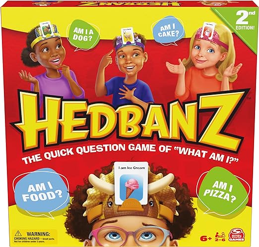 Hedbanz 2nd Edition Picture Guessing Board Game- Family Games Games for Family Game Night Kids Games Card Games for Families & Kids Ages 6 and Up