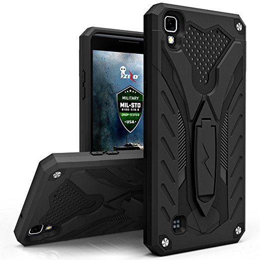 LG X Power Case, Zizo [Static Series] Shockproof [Military Grade Drop Tested] with Built-in Kickstand [LG X Power Heavy Duty Case] Impact Resistant