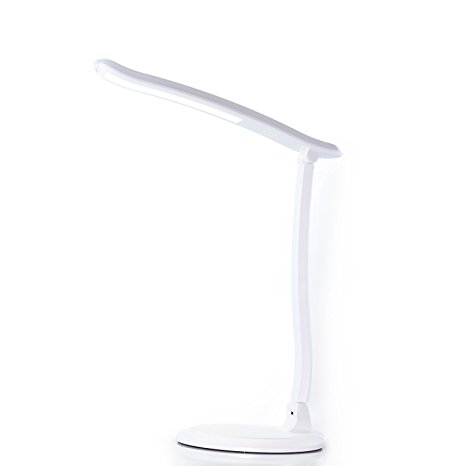 Awon Dimmable LED Desk Lamp Daylight White Rechargeable Eye-care Folding Table Light (White)
