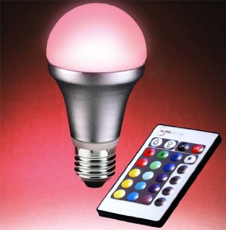 Auraglow ES E27 Screw Remote Controlled Colour Changing Light Bulb