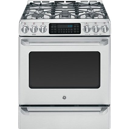 GE C2S985SETSS Cafe 30 Stainless Steel Dual Fuel Sealed Burner Range - Convection